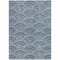Homeroots 8' X 10' Denim Blue Navy Blue And Ivory Geometric Washable Indoor Outdoor Area Rug 615197 - alternate 8