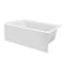 Kingston Brass 54" Acrylic Rectangular 3-Wall Alcove Tub, Right Hand Drain, Glossy White VTAP5436R22 - alternate 3