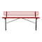 Leisure Craft Bench/Back, Ingroud Mount, 8ft., Red B8WBIG-RED - alternate 1