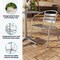 Flash Furniture Square Table Set, Aluminum, Plastic, Stainless Steel, Grey TLH-ALUM-24SQ-017BCHR4-GG - alternate 12