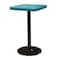 Leisure Craft 24" Square Perforated Pedestal Table, Portable, 40"H, Teal SQ24TAB40-TEAL - alternate 1