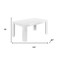 Homeroots 140" White Solid Wood Dining Table 332588 - alternate 4