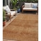 Homeroots 5' X 8' Copper And Ivory Geometric Washable Indoor Outdoor Area Rug 630496 - alternate 1