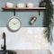 Infinity Instruments Retro Round Metal Wall Clock, Stone Grey, 9.5 in 10940ST - alternate 7