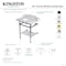 Kingston Brass 30-Inch Carrara Marble Console Sink with Brass Legs and Shelf, 8-Inch, 3-Hole LMS30MBB6 - alternate 2