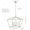 Jonathan Y Gatsby 23" 4-Light Adjustable Iron Rustic Glam LED Pendant, Antiqued White JYL7520A - alternate 9