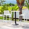 Homeroots Set of Four 30" White Heavy Duty Plastic Low Back Outdoor Bar Height Chairs 565354 - alternate 6