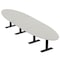Skutchi Designs 16ft Conference Table With Power Unit | 14 Person Modular Oval Meeting Table | Harmony Series HAR-OVL-48X192-T.BK-U779-NA - alternate 1