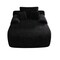 Homeroots 67" Black Corduroy Oversized Chaise Lounge Chair And Toss Pillows 634605 - alternate 9