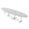 Skutchi Designs 14ft Conference Table With Power Unit | 12 Person Modular Oval Meeting Table | Harmony Series HAR-OVL-48X168-T-K458-ESIL - alternate 1