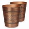 Happimess Riley Modern Classic Hammered Steel Accent 2 Gal Waste Bin, Antique Copper, 2PK HPM1111B-SET2 - alternate 5