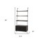 Homeroots Dark Brown Metal and Wood Three Tier Ladder Bookcase 380598 - alternate 3