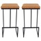 Leisuremod Quincy Leather Bar Stools with Metal Frame, Light Brown, 2PK QS29BR2 - alternate 1