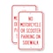 Signmission No Motorcycle or Scooter Parking on Sidewalk, 12'' X 18'' 2 Signs, Heavy Gauge Aluminum, 2PK A-1218-2PACK-23840 - alternate 1