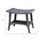 Homeroots 20" X 24" Gray Solid Wood Rectangular Shower Bench With Shelf 383370 - alternate 5