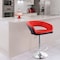 Elama Adjustable Faux Leather Open Back Bar Stool in Red and Black ELM-706-RED-BLK - alternate 8