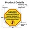 Signmission Danger Confined Space Special Train, 10 Inch X 10 Inch, Vinyl Decal OC-D-10-44 - alternate 4