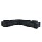 Homeroots Black Italian Leather Power Reclining U Shaped Eight Piece Corner Sectional With Console 476600 - alternate 1