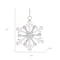 Homeroots Set of Two Silver Metal Snowflake Shape Ornaments, 2PK 633351 - alternate 7