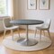 Homeroots 60" Gray and Silver Marble and Aluminum Pedestal Base Round Top Dining Table 572221 - alternate 8