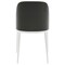 Leisuremod Tule Dining Side Chair with Leather Seat and White Powder-Coated Steel Frame, Black/White, 2PK TWCBL18W2 - alternate 9