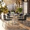 Flash Furniture Square Table Set, Aluminum, Plastic, Rattan, Stainless Steel, Grey TLH-ALUM-28SQ-020BKCHR4-GG - alternate 12