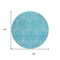 Homeroots 8' Aqua And Ivory Round Geometric Washable Indoor Outdoor Area Rug 614049 - alternate 9