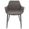 Leisuremod Markley Modern Leather Dining Arm Chair with Metal Legs, Grey EC26GR - alternate 10
