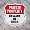 Signmission Private Property Shield Sign Beware Of D, 6 Inch X 6 Inch, Plastic Sign SHI-P-6-440 - alternate 4