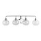 Jonathan Y Sandrine 36" 4-Light Iron/Seeded Glass Cottage Rustic LED Vanity Light, Chrome JYL7529B - alternate 13