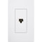 Lutron Lutron Satin Colors 1 Socket Telephone Faceplate - RJ-12 Phone - Snow SC-PJ-SW - alternate 1
