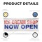 Signmission Ice Cream Shop Now Open, 36 Inch x 96 Inch, Vinyl Banner B-96-30704 - alternate 4