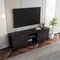 Homeroots 70" Black Wood Enclosed and Open Storage TV Stand 632585 - alternate 8