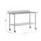 Flash Furniture Reese 30in. x 60in. Work Table, SS Top Shelf, 4in. Backsplash, Adjustable Undershelf, 4 Casters NH-WT-3060-GG-B4-CAS-GG - alternate 7