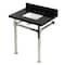 Kingston Brass 30-Inch Black Granite Console Sink with Stainless Steel Legs, 8-Inch, 3-Hole KVPK30KSQ6 - alternate 1