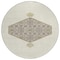 Homeroots 8' Ivory Beige And Gray Round Oriental Washable Indoor Outdoor Area Rug 598204 - alternate 7