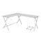 Homeroots 62" White L Shape Computer Desk 491520 - alternate 4