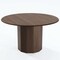 Homeroots 52" Brown Wood Pedestal Base Round Top Dining Table 720955 - alternate 1