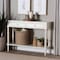 Baxton Studio Malinda Classic White Wood 2-Drawer Console Table with Spindle Legs 253-14068-ZORO - alternate 10