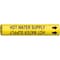 Brady Hot Water Supply Pipe Marker, 0.8125in H x 0.8125in W, Fits Pipes 0.75in Dia. Thru 1.375in Dia. 4082-A - alternate 1