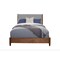 Homeroots Brown and Gray Solid Wood And Linen King Bed Frame 524796 - alternate 5