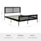 Martha Stewart Jax Queen Size Solid Wood Platform Bed w/Rattan Headboard and Footboard, No Box Spring Req'd, Blk MG-090022-Q-BK-MS - alternate 9