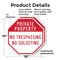 Signmission Private Property No Trespassing No, 10 inch X 10 inch, Plastic Sign, 2PK OC-P-2PACK-10-159 - alternate 6
