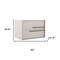 Homeroots 40" Tan Wood Floating Bathroom Vanity With White Sink And Two Drawers 624106 - alternate 6