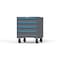 Strong Hold 4 drawer cabinet - (3x 5in, 1x 6in) - Blue accents - Keyed Different S3036-PCDAS-0401FS - alternate 3