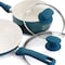 Spice By Tia Mowry Savory Saffron 7 Piece Nonstick Aluminum Cookware Set with Nylon Utensils in Teal 96237.07RR - alternate 7