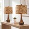 Jonathan Y Theodore 21" Rustic Farmhouse Handwoven Water Hyacinth/Resin LED Table Lamp, Brown Wood Finish, 2PK JYL4051A-SET2 - alternate 7