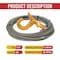 Mytee Products 3/8in x 100ft Heavy Duty Winch Cable with Self Locking Swivel Hook - 5,700 lbs WLL WW-SWG-38-100 - alternate 9