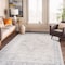 World Rug Gallery Blue and Ivory Medallion Rug - Machine Washable, Flat Pile, Family Friendly 5 ft x 7 ft WR172BLUE5X7 - alternate 1