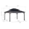 Sunjoy Archwood 13 ft. x 15 ft. Cedar Framed Gazebo with Black Steel 2-tier Hip Roof Hard Top A102007771 - alternate 6